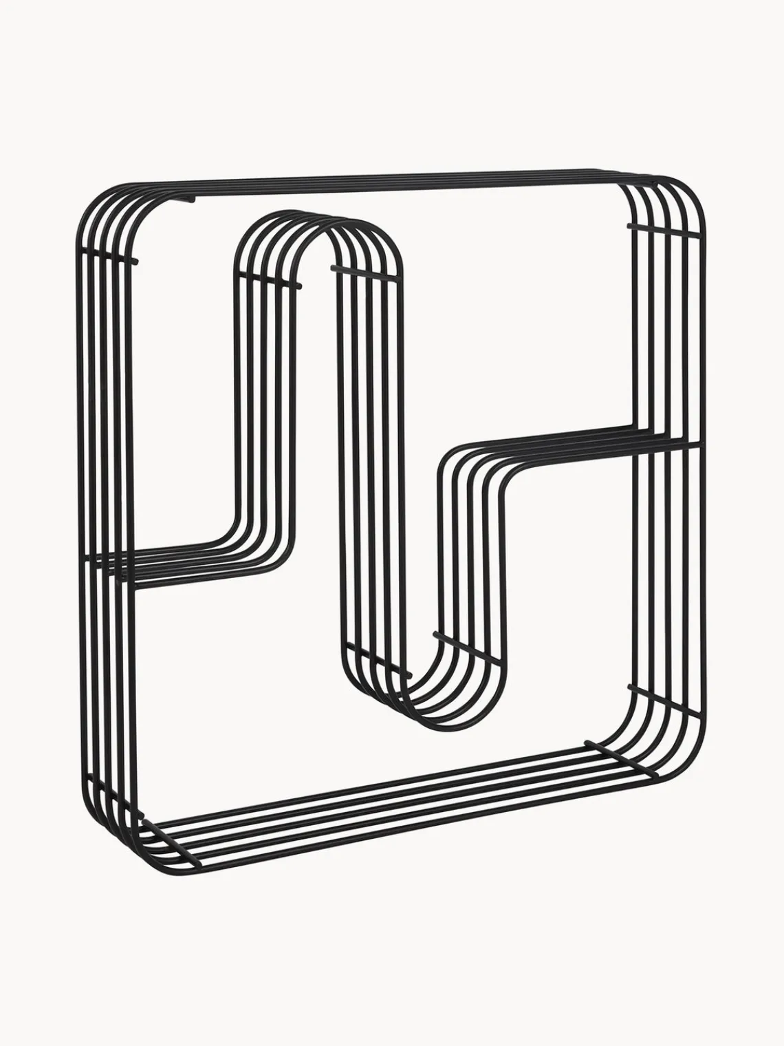 Fashion AYTM Étagère murale en métal Curva Noir, mat
