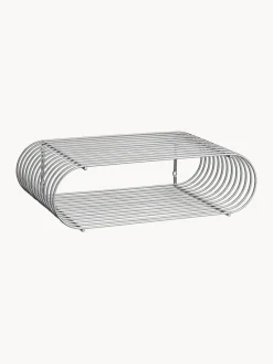 Outlet AYTM Étagère murale en métal Curve, larg. 40 cm Argenté, haute brillance