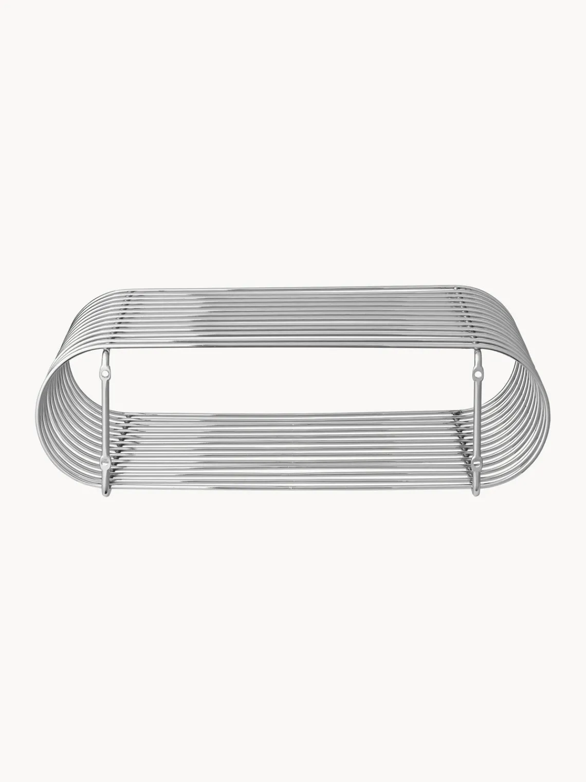 Outlet AYTM Étagère murale en métal Curve, larg. 40 cm Argenté, haute brillance