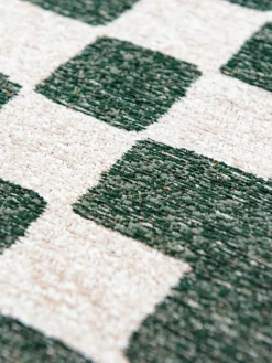 Hot Louis De Poortere Tapis avec motif graphique Honey Vert foncé, blanc cassé, orange