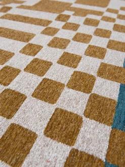 Clearance Louis De Poortere Tapis avec motif graphique Honey Ocre, blanc cassé, bleu
