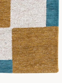 Clearance Louis De Poortere Tapis avec motif graphique Honey Ocre, blanc cassé, bleu