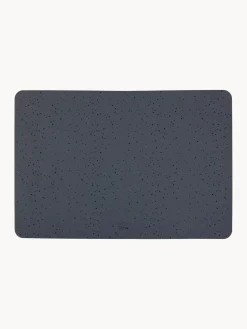 Hot Oyoy Living Design Tapis de gamelle pour animaux Koko Gris foncé, chiné