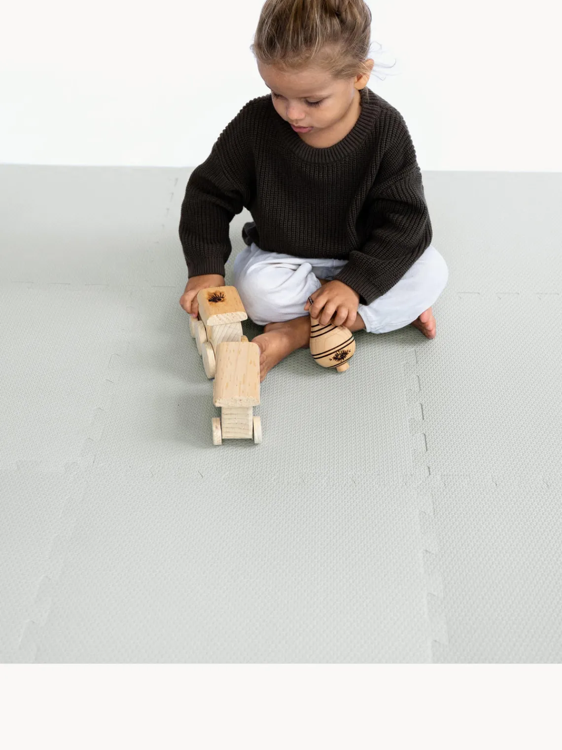 Hot Toddlekind Tapis de jeu extensible Clay Gris clair