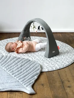 Clearance Toddlekind Tapis de jeu réversible en coton bio Jeffrey Blanc cassé, gris clair