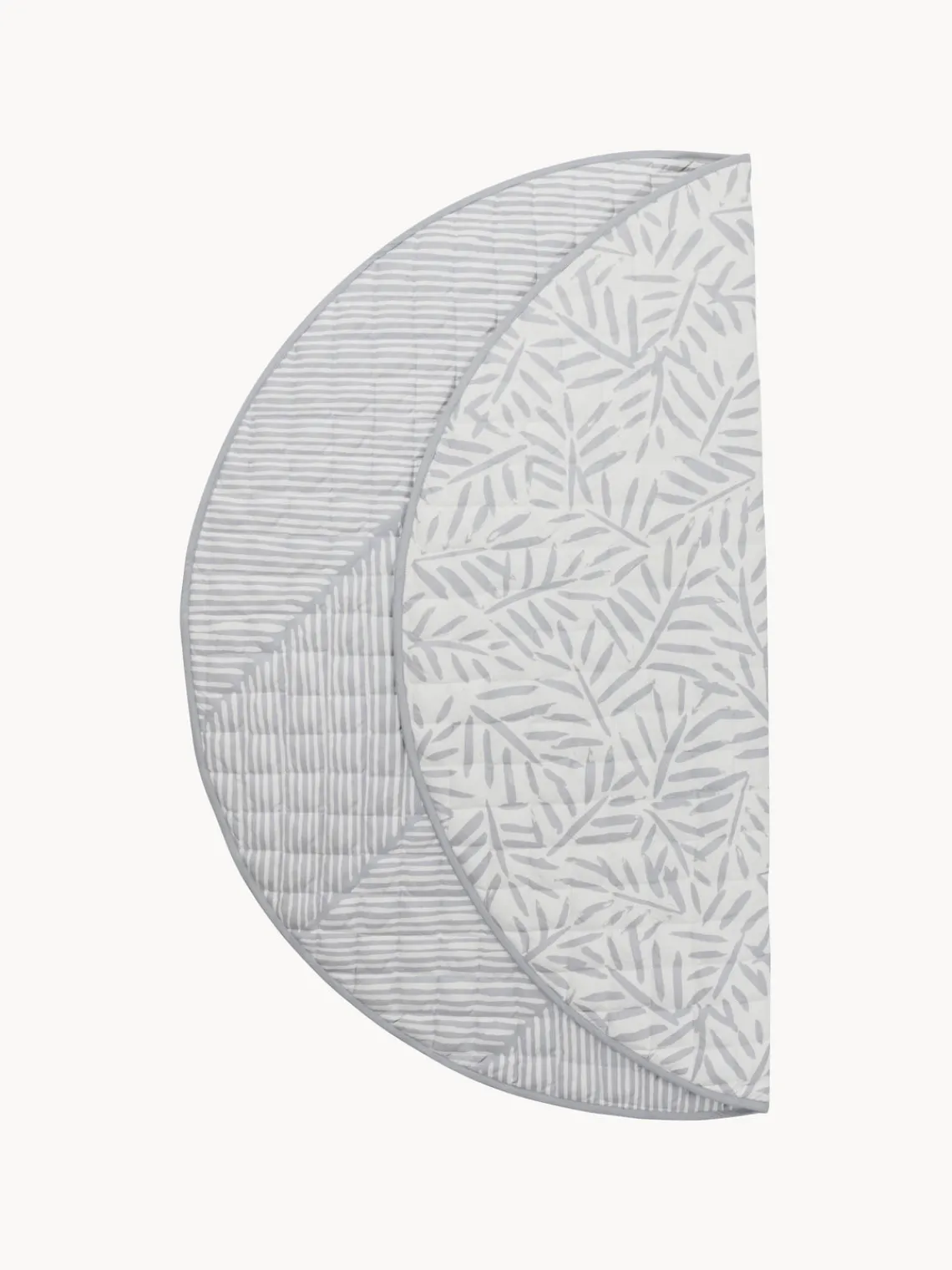 Clearance Toddlekind Tapis de jeu réversible en coton bio Jeffrey Blanc cassé, gris clair
