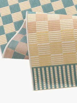 Outlet Benuta Tapis d'intérieur/extérieur Candy Bleu pétrole, tons jaunes
