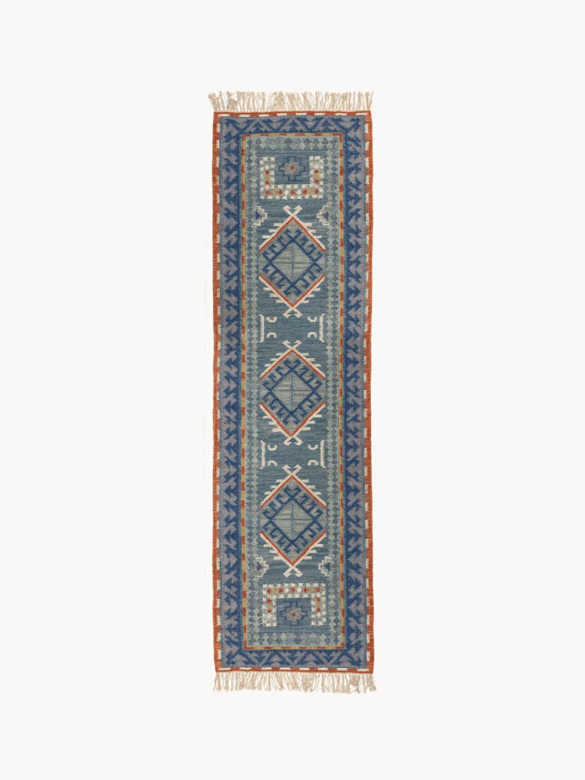 Hot Bloomingville Tapis en laine avec motif ornemental et franges Arsam