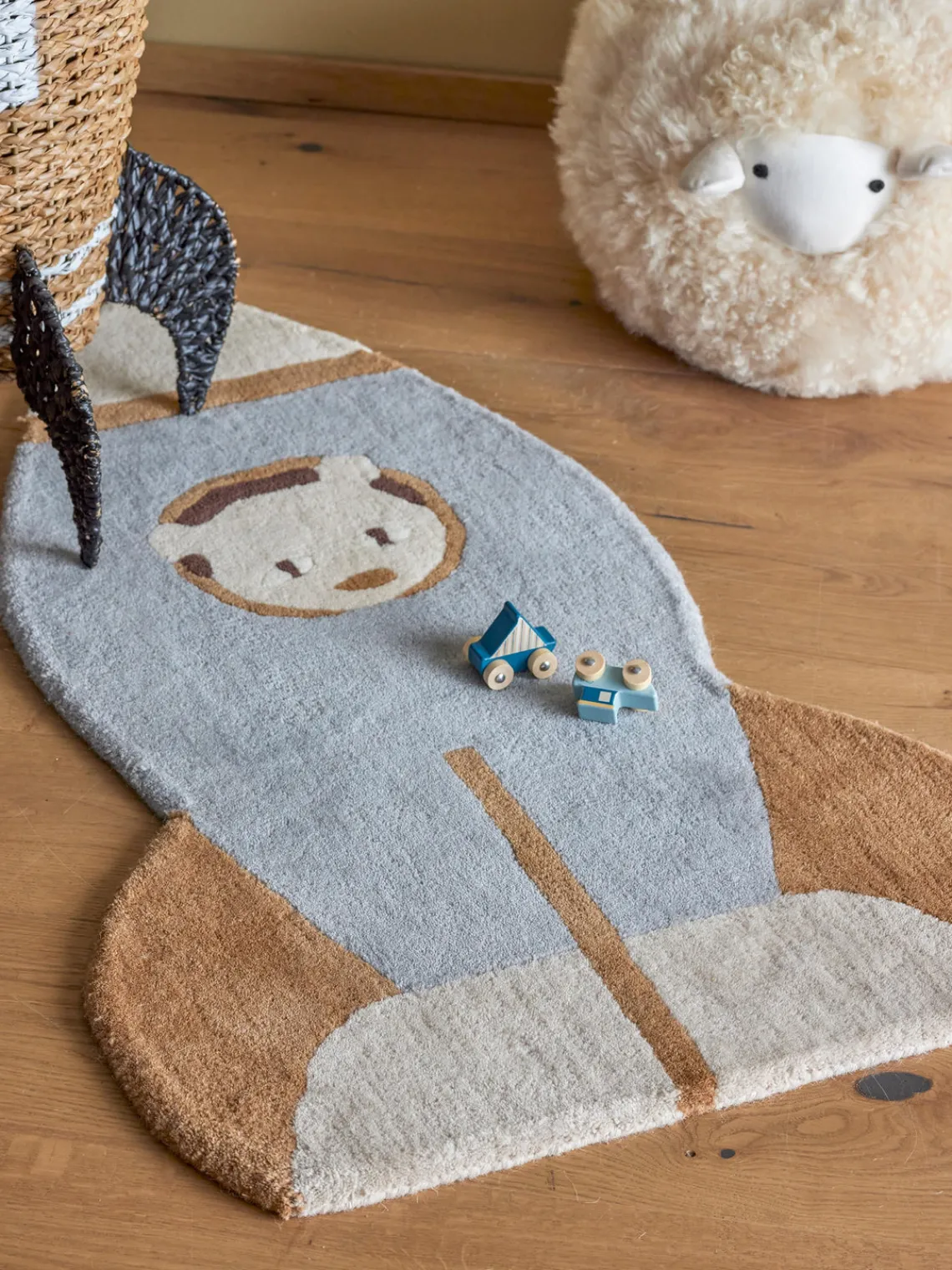 Outlet Bloomingville Mini Tapis en laine pour enfant Space
