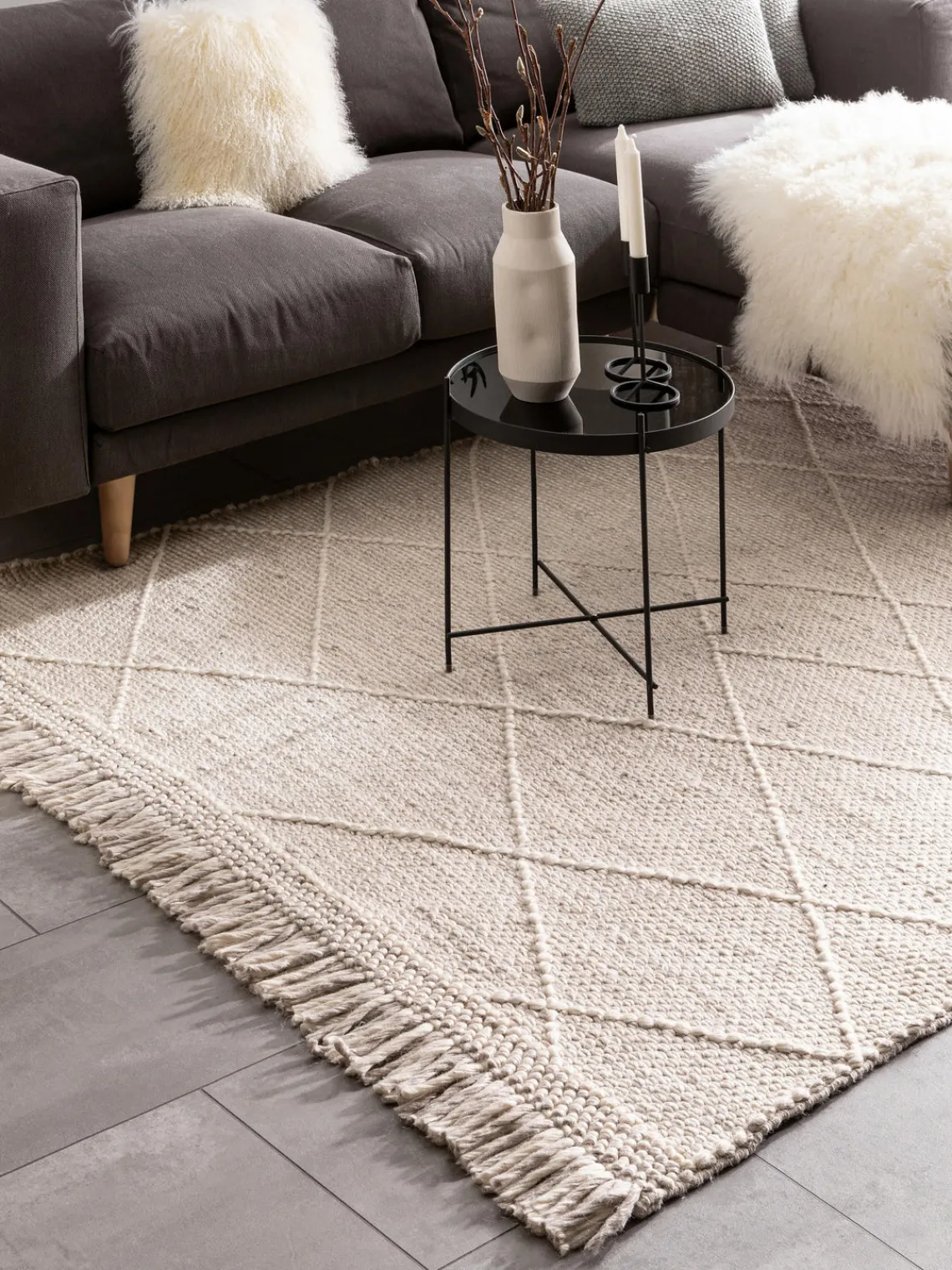 Clearance Benuta Tapis en laine tissé à la main Daphne