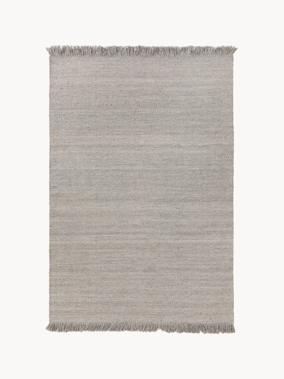 Online Benuta Tapis en laine tissé à la main avec franges Lars Grège