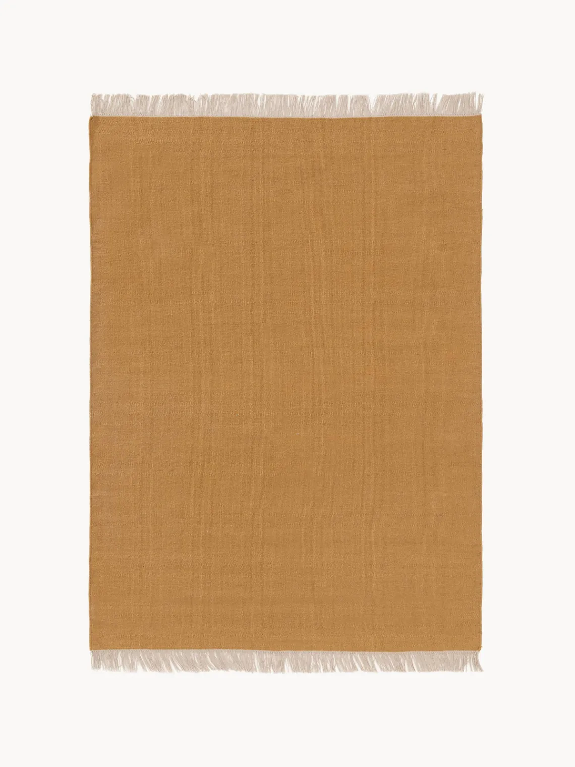 Discount Benuta Tapis en laine tissé à la main avec franges Liv Brun clair