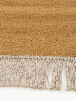 Discount Benuta Tapis en laine tissé à la main avec franges Liv Brun clair
