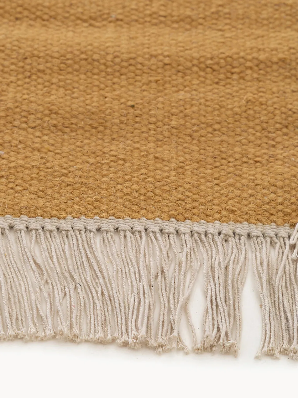 Discount Benuta Tapis en laine tissé à la main avec franges Liv Brun clair