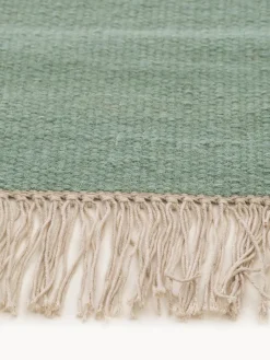 Best Benuta Tapis en laine tissé à la main avec franges Liv Vert sauge