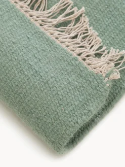 Best Benuta Tapis en laine tissé à la main avec franges Liv Vert sauge