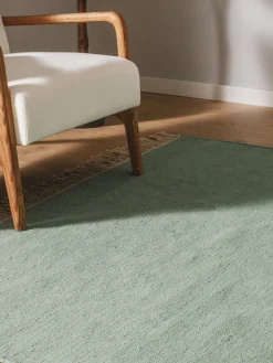 Best Benuta Tapis en laine tissé à la main avec franges Liv Vert sauge