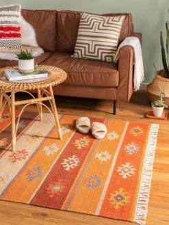 Outlet Benuta Tapis en laine tissé à la main avec franges Zohra