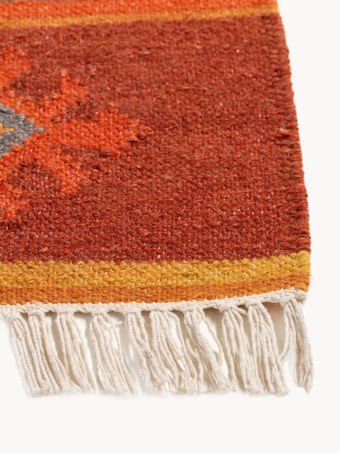 Outlet Benuta Tapis en laine tissé à la main avec franges Zohra