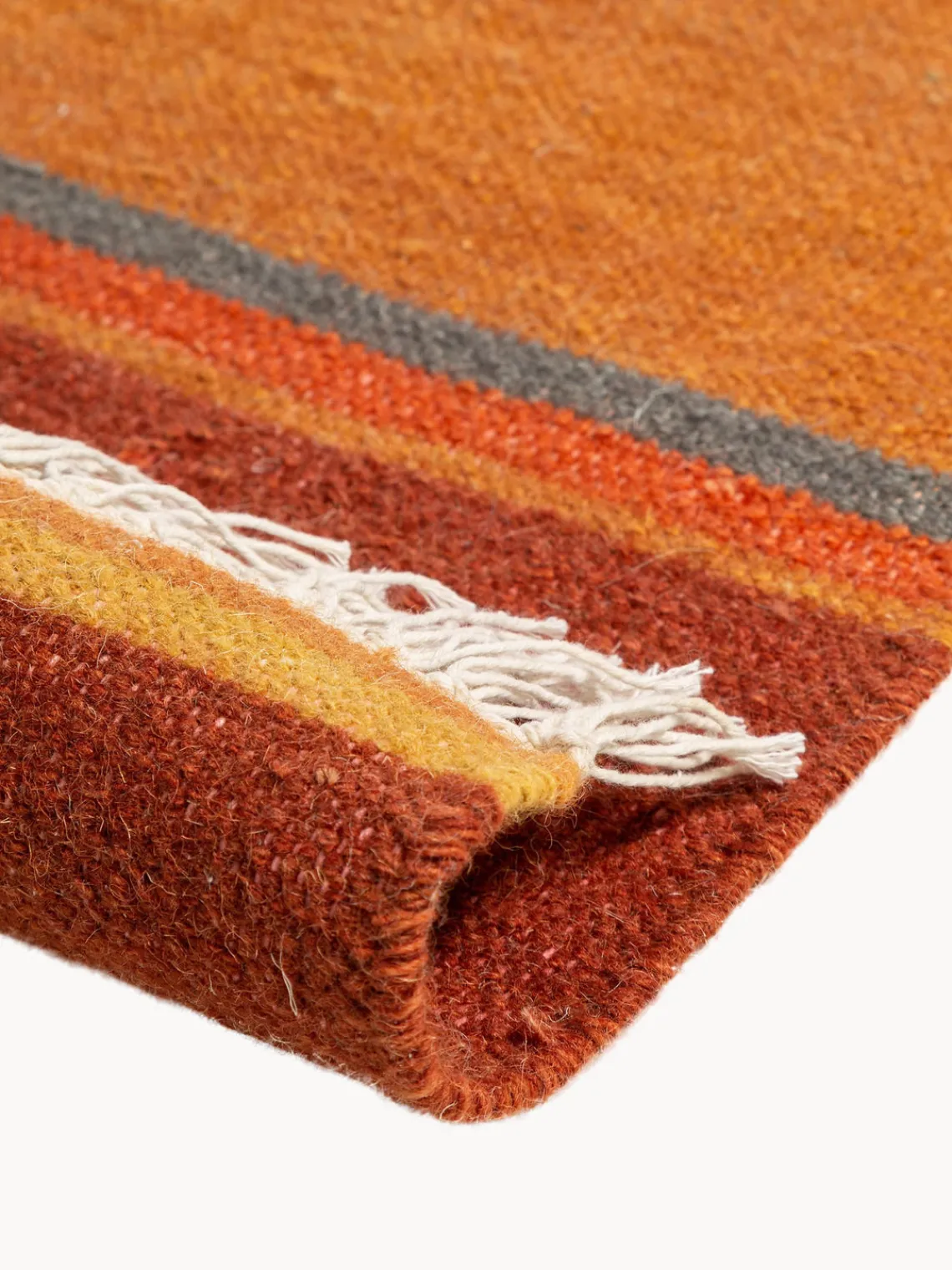 Outlet Benuta Tapis en laine tissé à la main avec franges Zohra