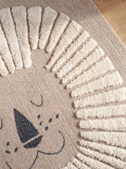 Outlet Benuta Tapis pour enfant avec pompons Momo Beige, beige clair