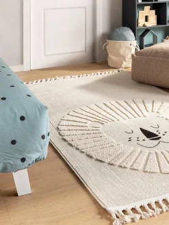 New Benuta Tapis pour enfant avec pompons Momo Tons beige clair
