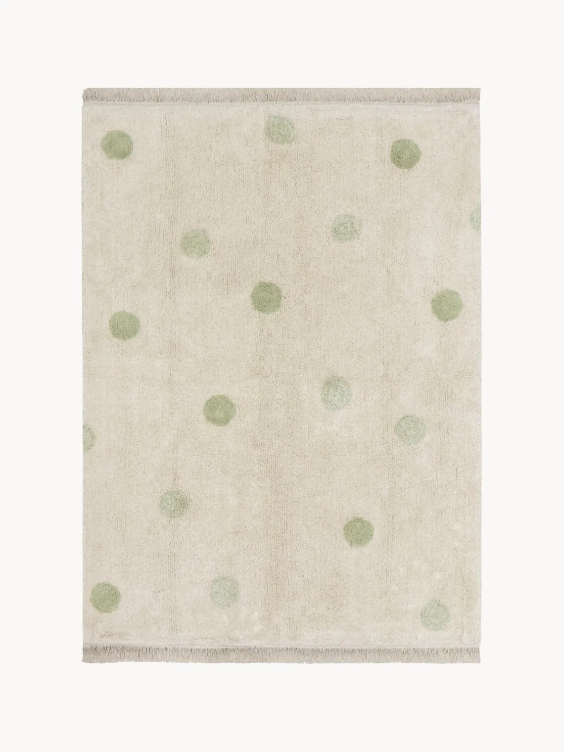 Clearance Lorena Canals Tapis pour enfant tissé à la main Hippy Dots Beige clair, vert sauge