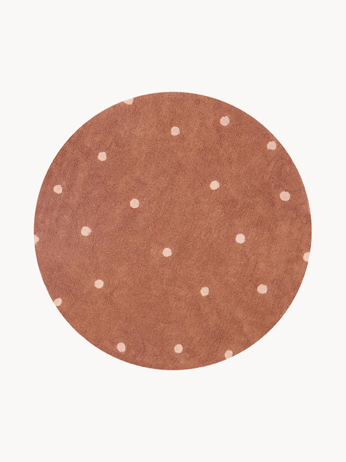 Sale Lorena Canals Tapis rond pour enfants tufté à la main Dot, lavable Terracotta, rose pâle