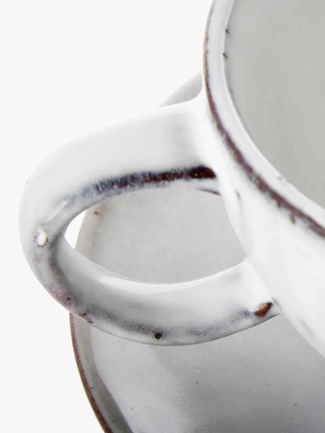 Discount Broste Copenhagen Tasse artisanale avec sous-tasse Nordic Sand Gris clair, chiné