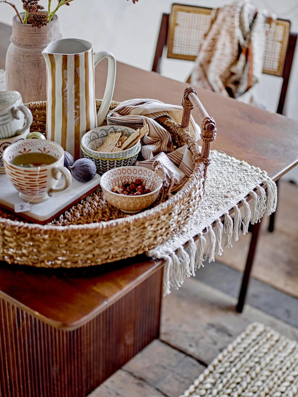 New Bloomingville Tasse artisanale Maple Brun clair, beige clair