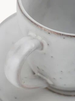 Discount Broste Copenhagen Tasse avec sous-tasse artisanale Nordic Sand Gris clair, chiné