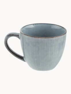 Clearance Broste Copenhagen Tasse avec sous-tasse artisanales Nordic Sea Gris-bleu, chiné