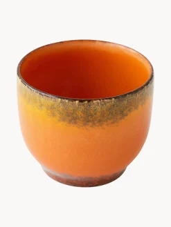 Best HKLIVING Tasses à café artisanales en céramique 70's, 4 pièces Orange