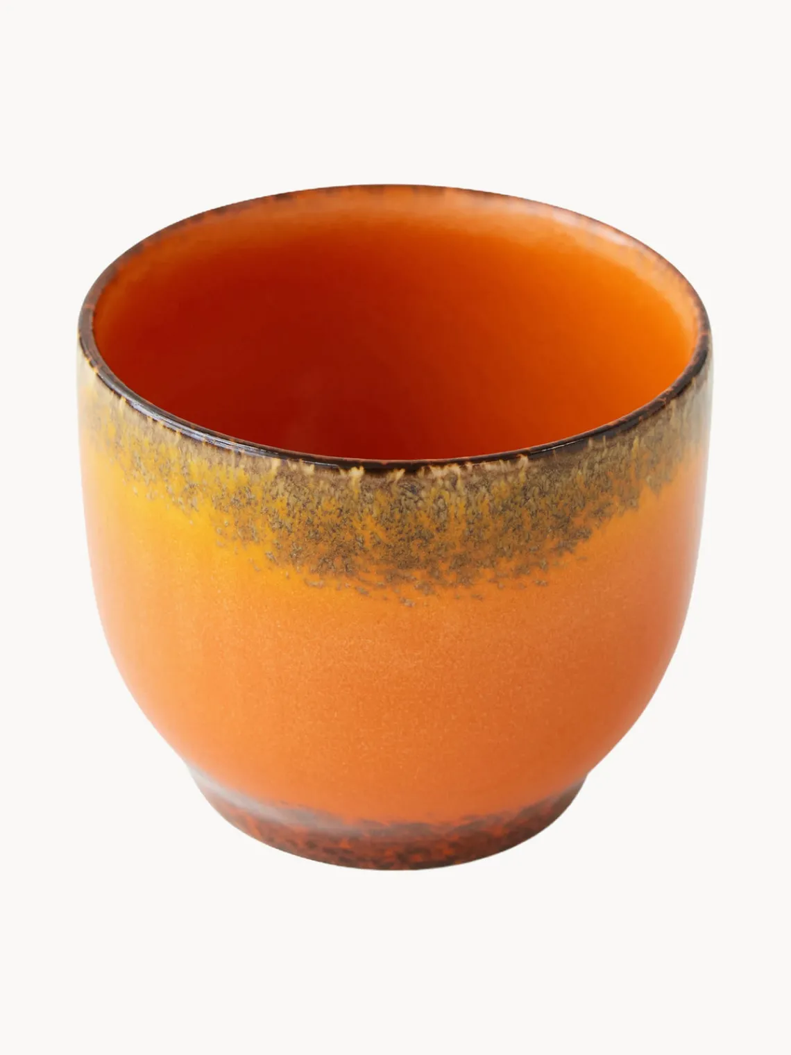 Best HKLIVING Tasses à café artisanales en céramique 70's, 4 pièces Orange