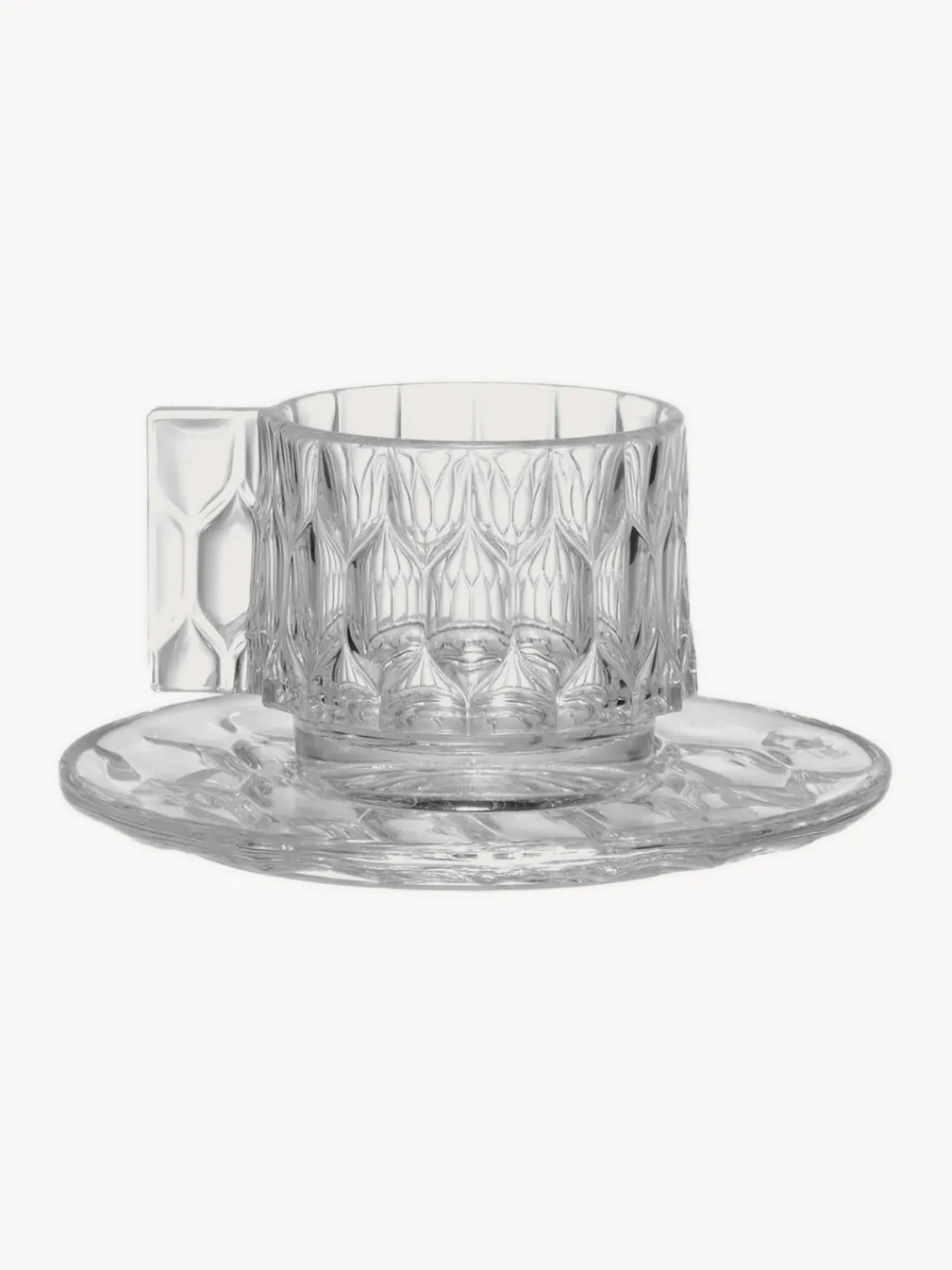 Sale Kartell Tasses à café avec sous-tasses Jellies, 4 pièces Transparent