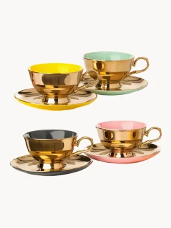 Best Pols Potten Tasses à café avec sous-tasses Legacy, 8 élém.