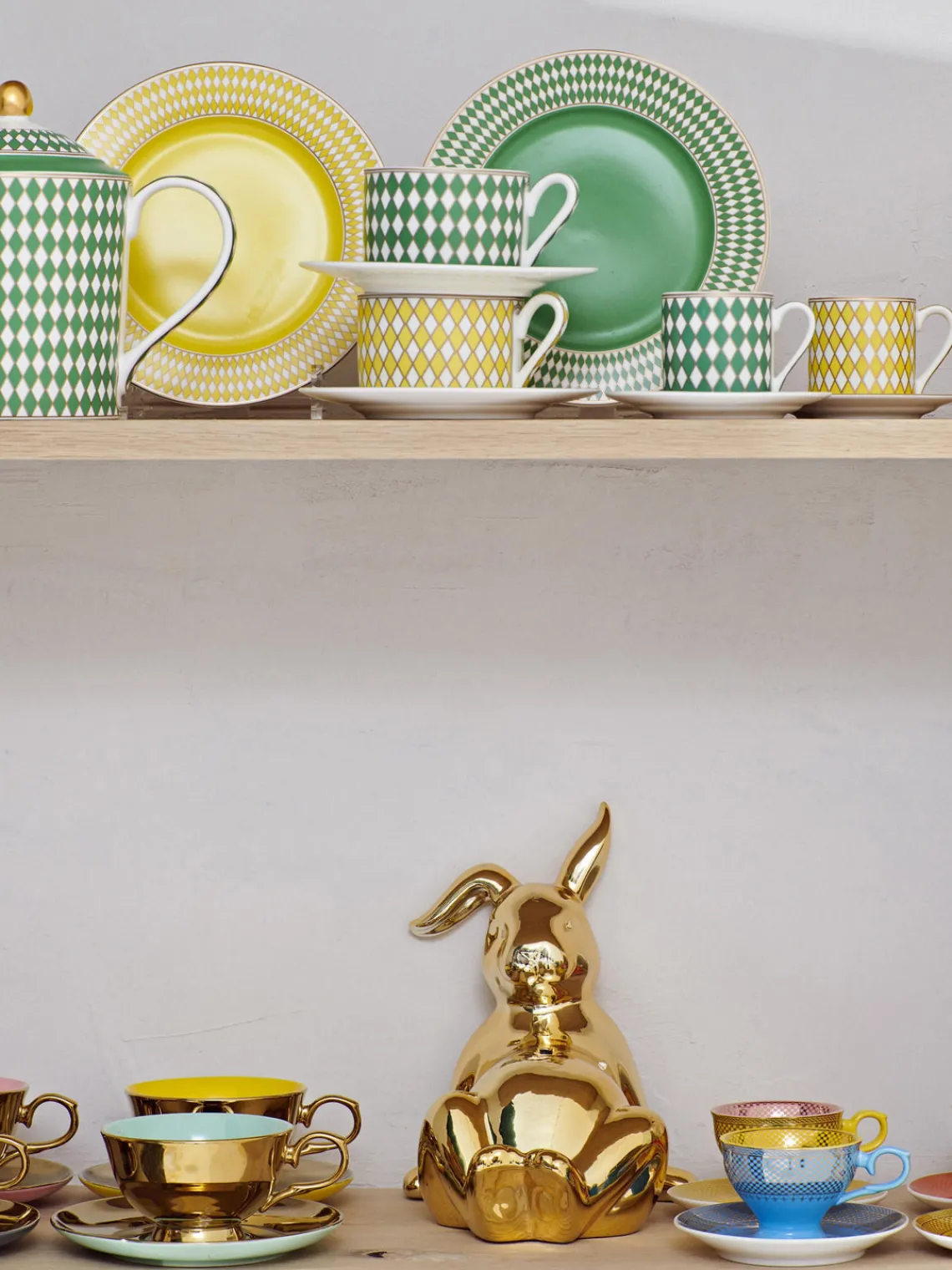 Clearance Pols Potten Tasses à café avec sous-tasses Chess, 4 élém.