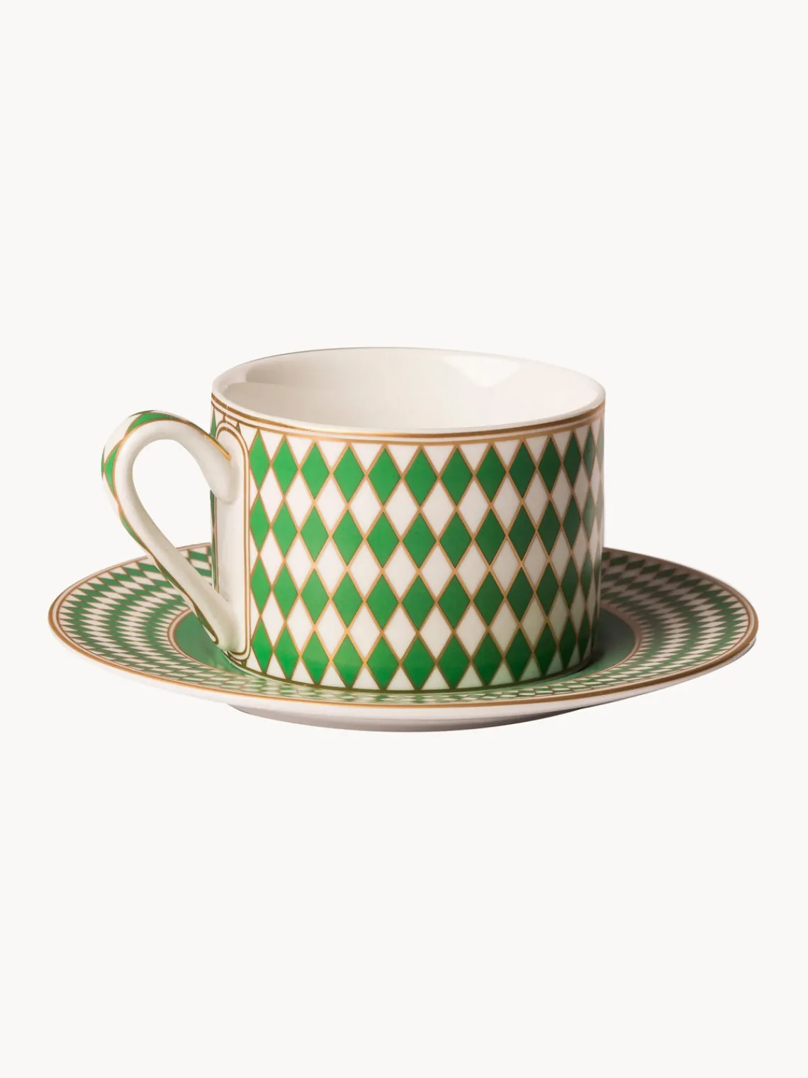 Clearance Pols Potten Tasses à café avec sous-tasses Chess, 4 élém.