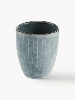 Clearance Broste Copenhagen Tasses à expresso artisanales Nordic Sea, 6 pièces Gris-bleu, chiné