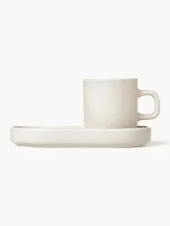 Outlet blomus Tasses à expresso avec sous-tasses Pilar, 2 pièces