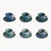 Discount Villa D'Este Home Tivoli Tasses à expresso avec sous-tasses Baita Acqua, 6 élém.