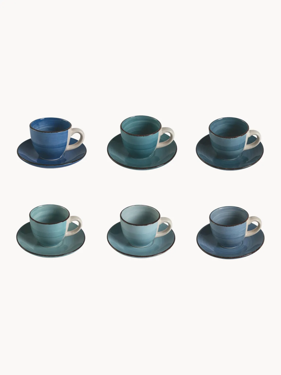Discount Villa D'Este Home Tivoli Tasses à expresso avec sous-tasses Baita Acqua, 6 élém.