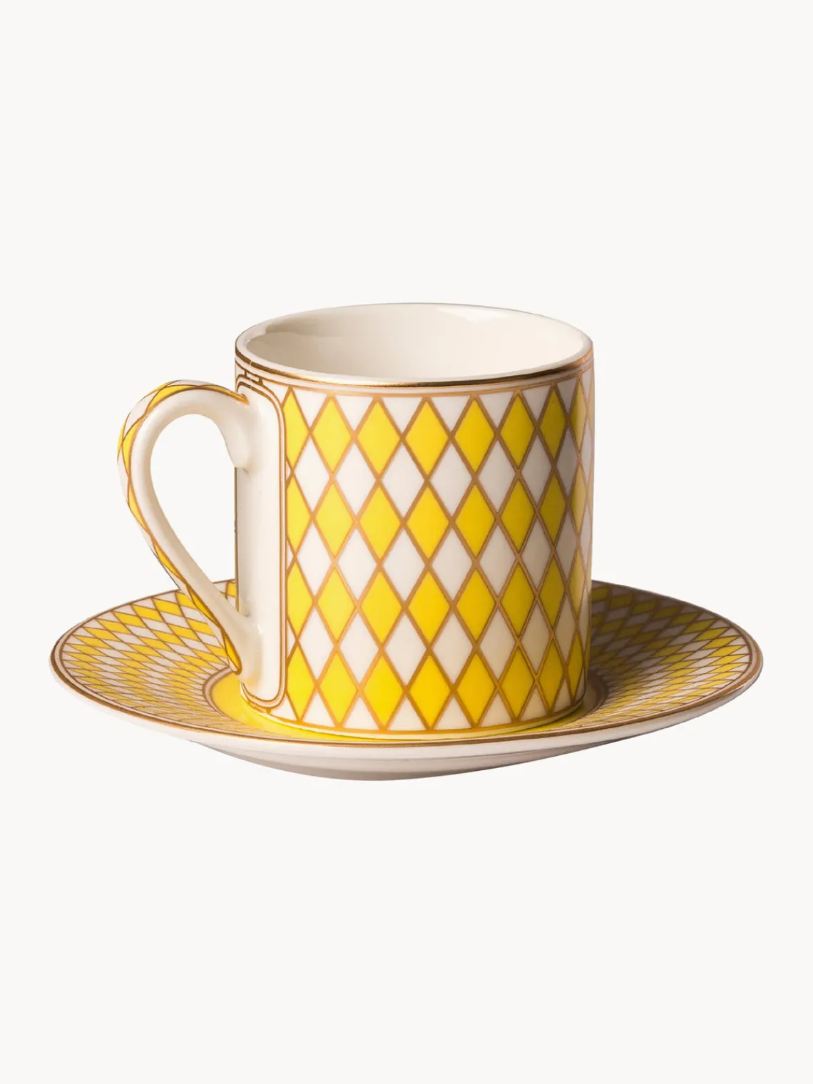 New Pols Potten Tasses à expresso avec sous-tasses Chess, 4 élém.