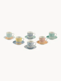 Outlet Villa D'Este Home Tivoli Tasses à expresso avec sous-tasses Marea, 6 élém.