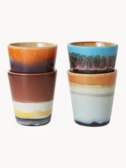 Online HKLIVING Tasses à expresso en céramique émaillée peinte à la main 70's , 4 élém.