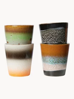 Best HKLIVING Tasses à expresso faites main en grès 70's, 4 élém.