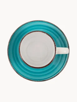 Best Villa D'Este Home Tivoli Tasses à expresso peintes à la main avec sous-tasses Baita, 6 élém. Multicolore