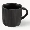 Clearance Bloomingville Tasses à surface striée mate Neri, 2 pièces
