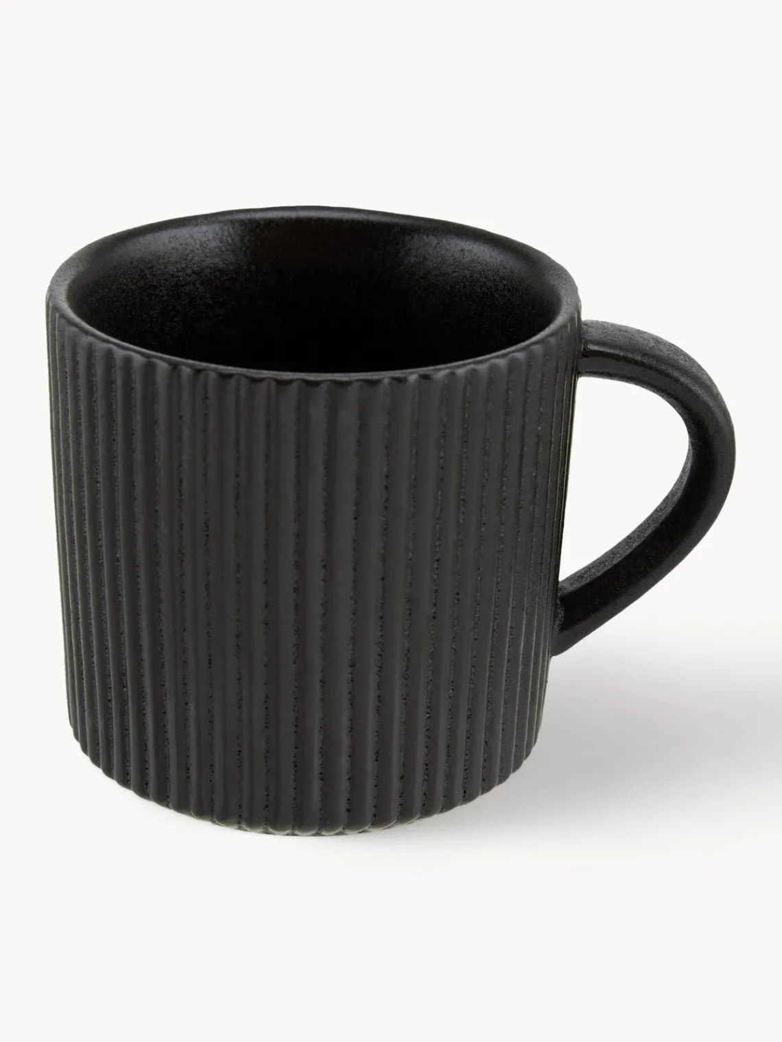Clearance Bloomingville Tasses à surface striée mate Neri, 2 pièces