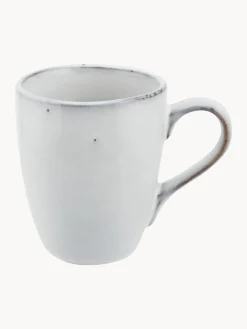 Outlet Broste Copenhagen Tasses à thé artisanales Nordic Sand, 250 ml, 6 pièces Gris clair, chiné